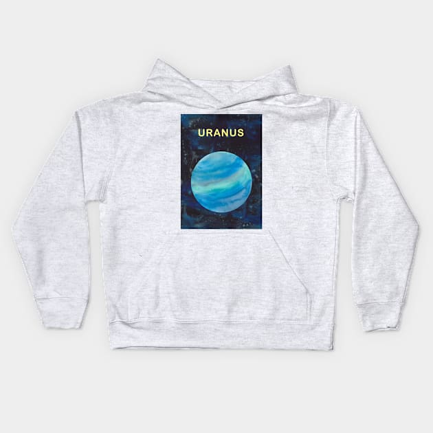 Uranus Poster Kids Hoodie by Wanda City